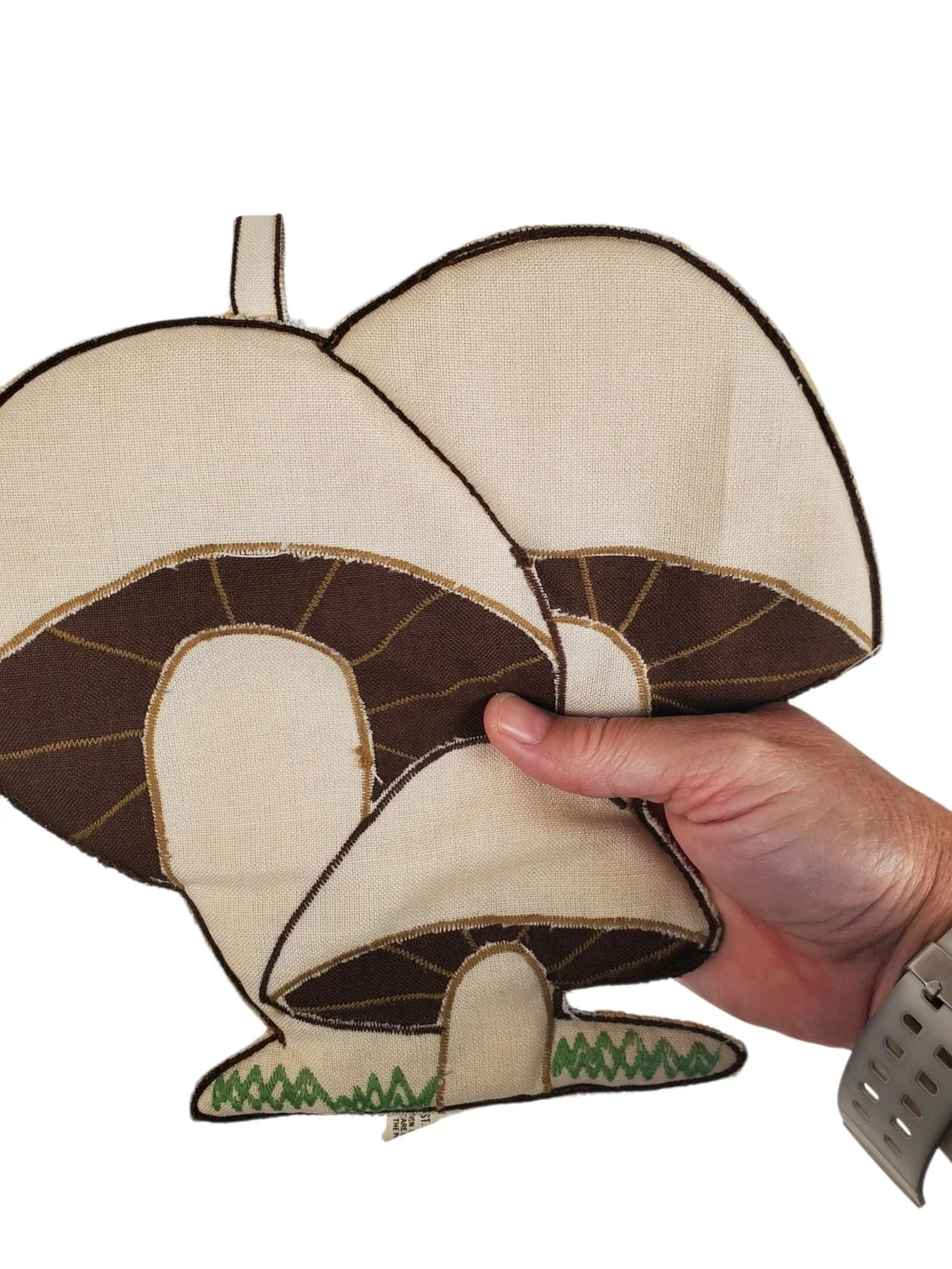 VINTAGE 70s Hallie St. Mary Mushroom Potholder. Like New.